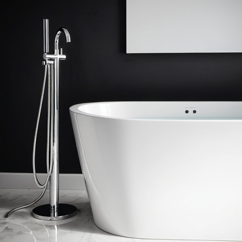 Freestanding tub faucets