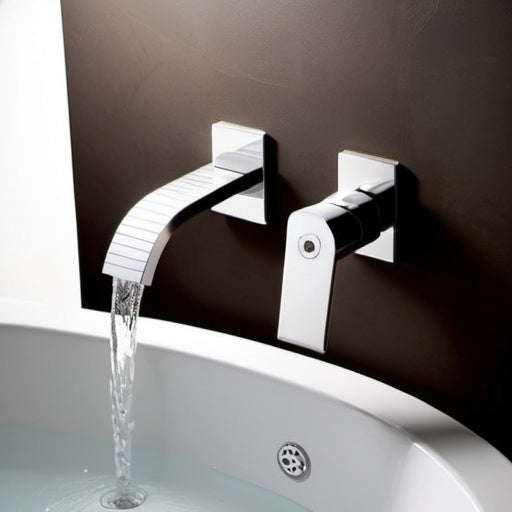 Wall-mounted tub faucets