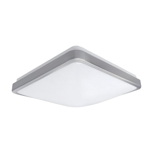 Plafonnier carré à LED 11'' 15w/3000k ''Nickel'' Ross