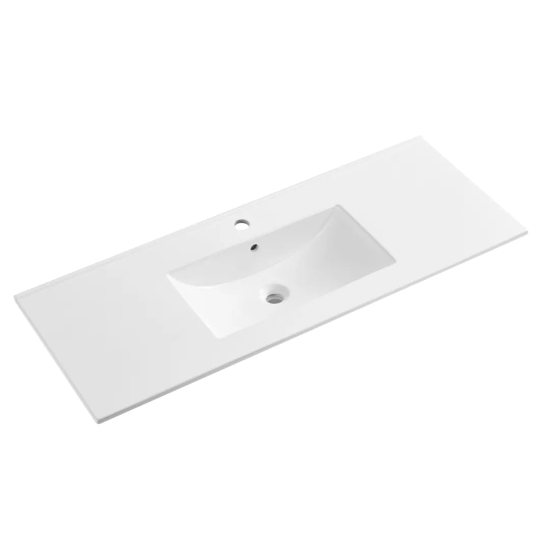 Lavabo de salle de bain à encastrer Dimensions hors tout : 47 ⅝ × 18 5⁄16 x 6 13⁄16 po