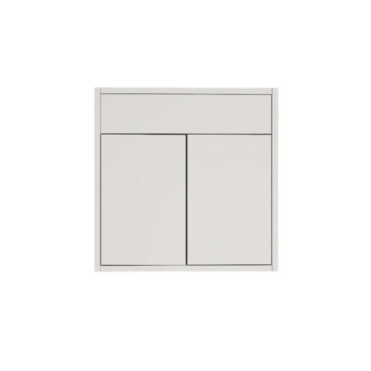 Glossy White Vanity 24 in. Suspended 2 Doors with Countertop