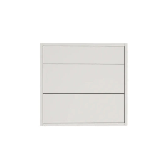 Glossy White Vanity 24 in. Suspended 2 Drawers with Countertop