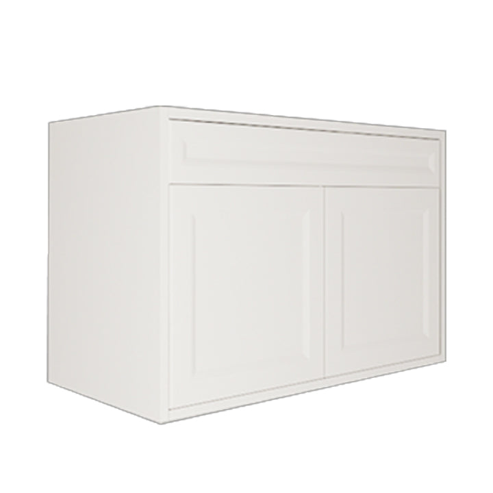 Shaker White Vanity 40 in. Suspended 2 Doors with Countertop