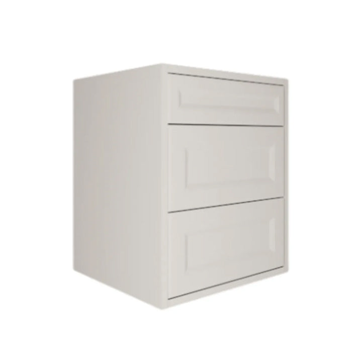 Shaker White Vanity 24 in. Suspended 2 Drawers with Countertop