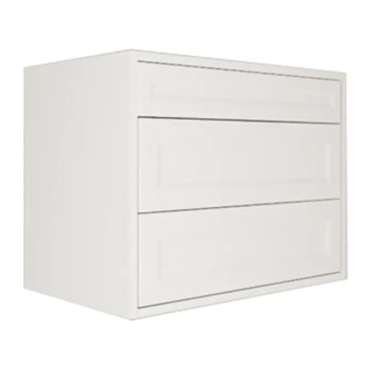 Shaker White Vanity 40 in. Suspended 2 Drawers with Countertop