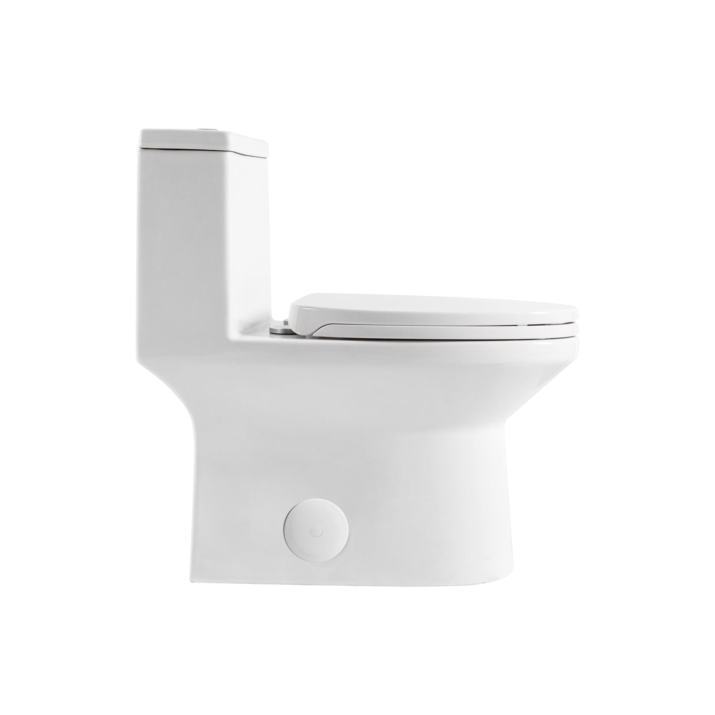 Toilette monobloc, forme de cuvette allongée aMJ-T138