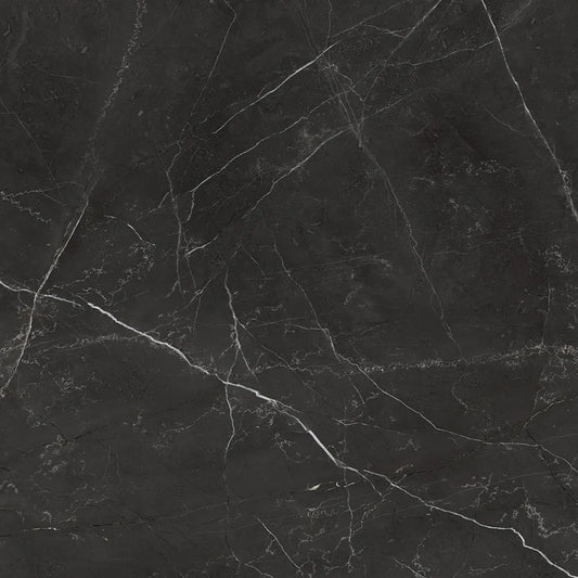 Porcelain Polished La Marca Nero Venato Rectified Glazed Tile 24x24 in