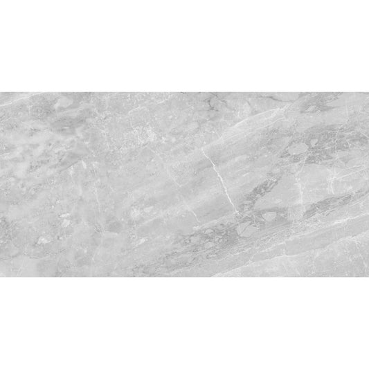 Ceramic Plata Perla Grigia Glazed Rectified tile 12x24 in