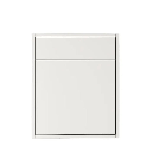 Glossy White Vanity 24 in. Suspended 1 Drawer with Countertop