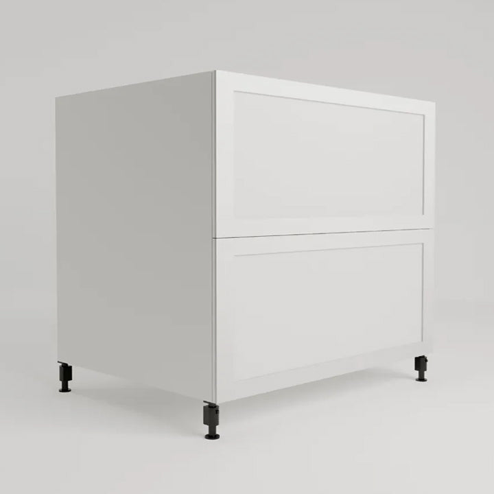 Armoire de cuisine blanche de style Shaker à 2 tiroirs, 30 po L x 34-3/4 po H x 24 po P