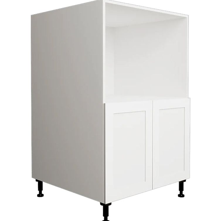 Armoire de cuisine à micro-ondes à base blanche Shaker 2 portes 24 L x 34-3/4 H x 24 P po