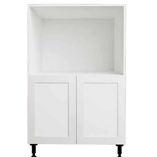 Armoire de cuisine à micro-ondes à base blanche Shaker 2 portes 24 L x 34-3/4 H x 24 P po