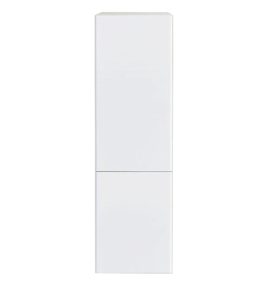 Glossy White Kitchen Cabinet Upper Pantry 1 Door Unit 15 L x 55 H x 24 P in