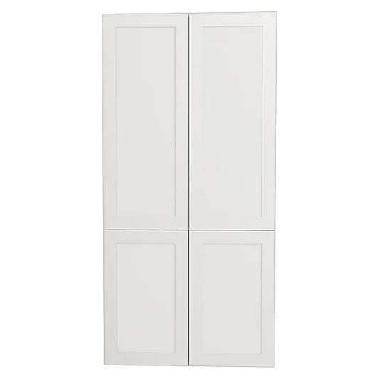 Shaker White Upper Pantry Kitchen Cabinet 2 Doors 24 L x 49 ¼ H x 24 P in