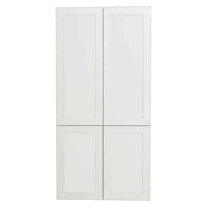 Armoire de cuisine blanche mate de style Shaker, garde-manger supérieur, unité à 2 portes, 24 L x 55 H x 24 po