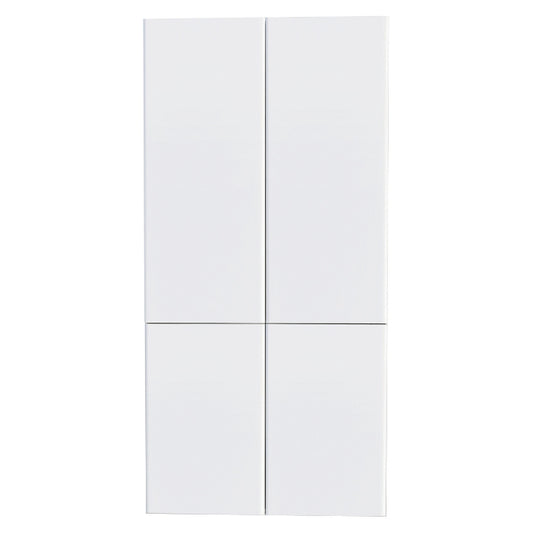 Armoire supérieure de garde-manger blanche brillante à 2 portes, unité de 30 L x 55 H x 24 po