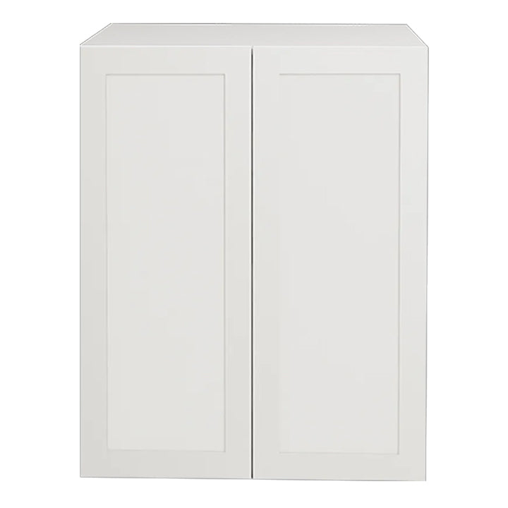 Armoire de cuisine supérieure blanche Shaker à 2 portes 27 L x 30 H x 12 1/2 po