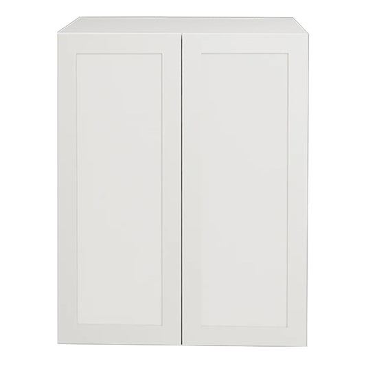 Armoire de cuisine supérieure blanche Shaker à 2 portes 27 L x 30 H x 12 1/2 po