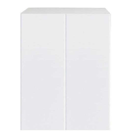 Glossy White Kitchen Cabinet Upper 2 Doors Unit 24 L x 36 H x 12 1/2 P in