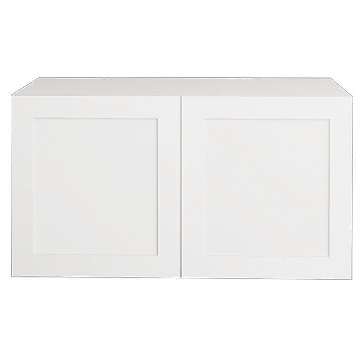 Armoire de cuisine supérieure avec réfrigérateur blanc Shaker à 2 portes 28 L x 15 H x 12 1/2 P po