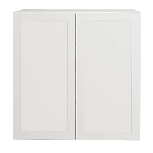 Shaker Matte White Kitchen Cabinet Upper 2 Doors Unit 30 L x 36 H x 12.5 P in