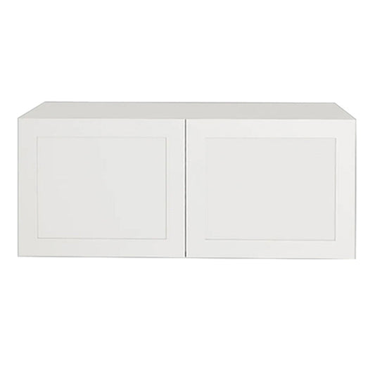 Shaker White Upper Refrigerator Kitchen Cabinet  2 Doors 36 L x 14 H x 12 1/2 P in