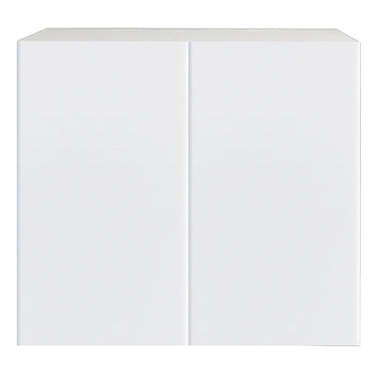 Glossy White Kitchen Cabinet Upper 2 Doors Unit 36 L x 36 H x 12 1/2 P in