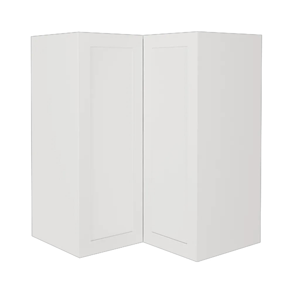 Shaker White Upper Corner Kitchen Cabinet 2 Doors 24 L x 24 H x 12 ½ P in