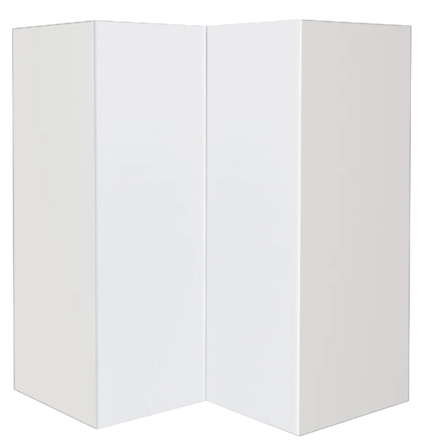 Armoire  de cuisine blanc brillant, Coin Supérieure 24 L x 36 H x 12 ½ po