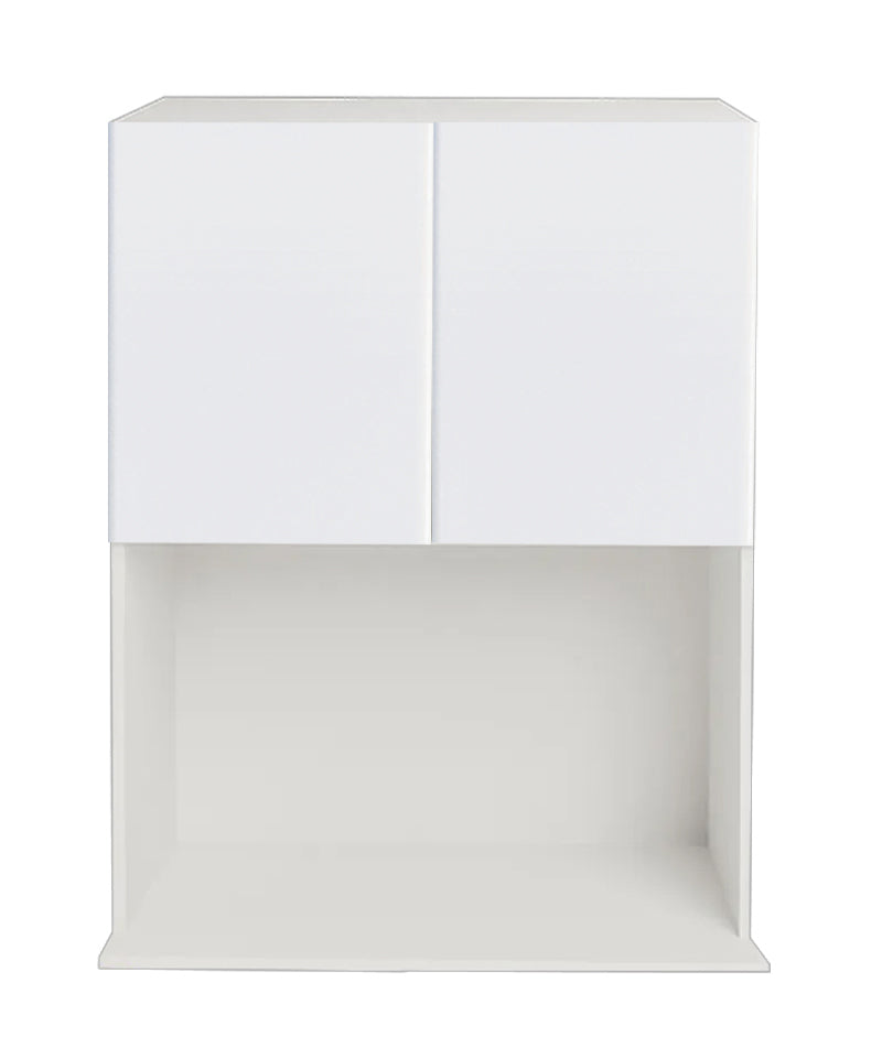 Armoire de cuisine blanc brillant pour micro-ondes supérieur 24 L x 36 H x 15 5/8 po