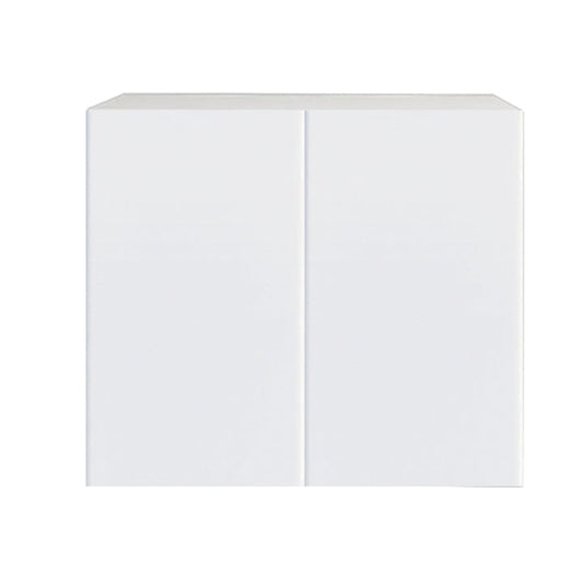 Glossy White Kitchen Cabinet Upper Range 2 Doors Unit 24 L x 21 H x 12 1/2 P in