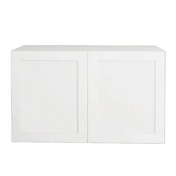 Shaker Blanc Armoire Cuisine Haut Hotte 2 Portes/Shaker White Upper Hood Kitchen Cabinet 2 Doors 30 L x 18 H x 12 1/2 P po/in