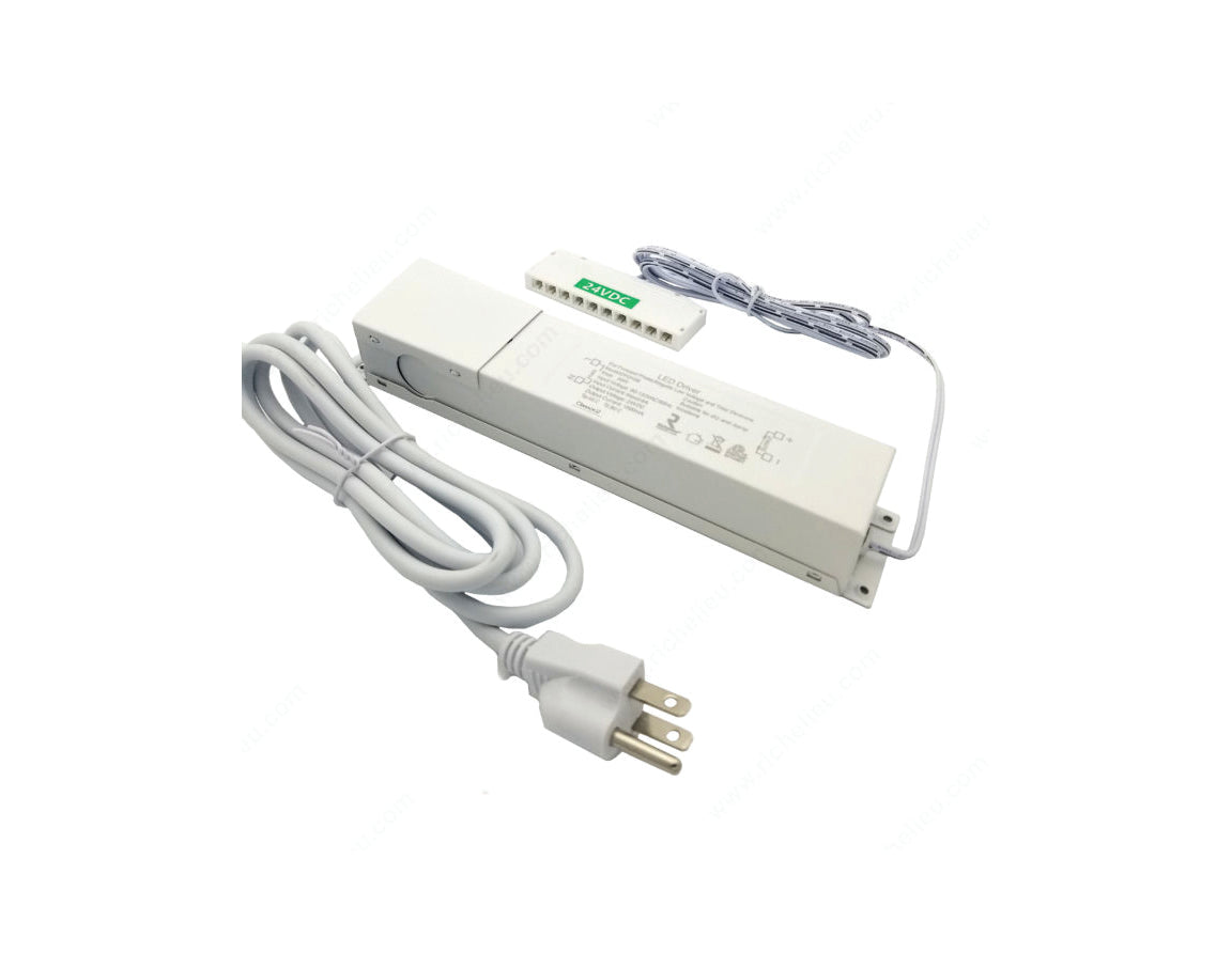 Dimmable Power Supply HW 24 V Hardwire 24W WHT Richelieu