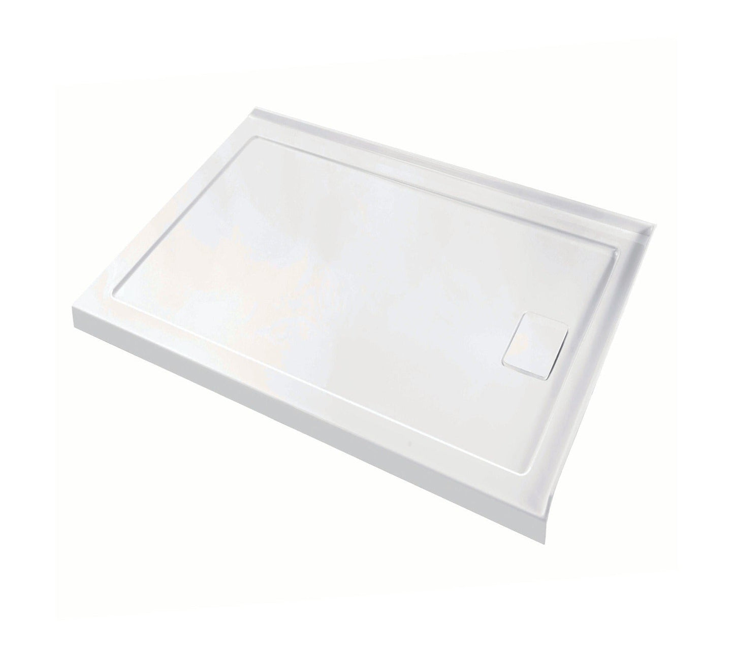 Shower Base Rectangle Right Drain 48x36x3 in