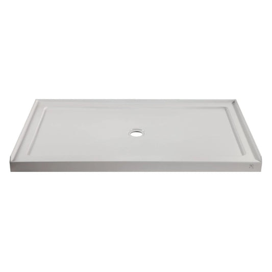 Shower Base Rectangle  Center Drain 60x32x4 in