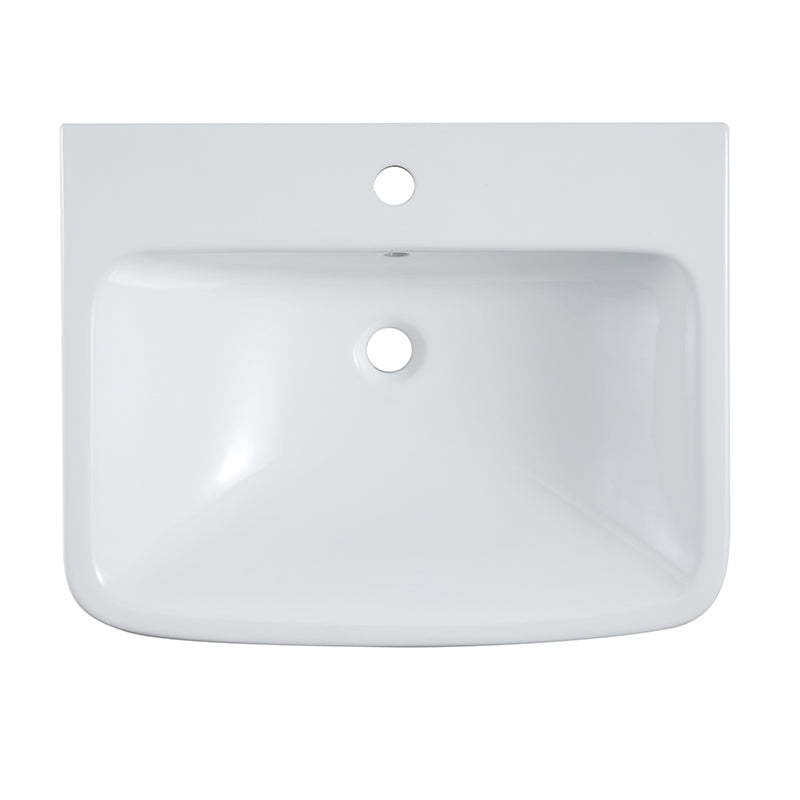 Lavabo de salle de bain en céramique à encastrer Nortrends Vessel 24x18-3/4x7-7/8 po MJ-287B