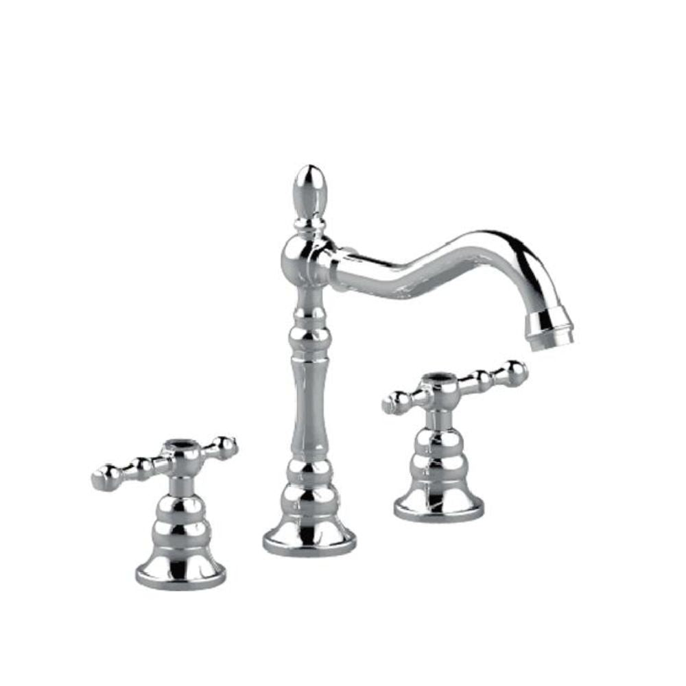 Nortrends Dual Handles 8” Widespread Lavatory Faucet Brushed Nickel