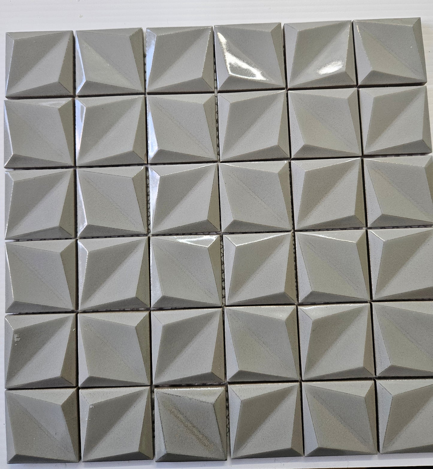 Off Shaped Squares Grey 306x306mm