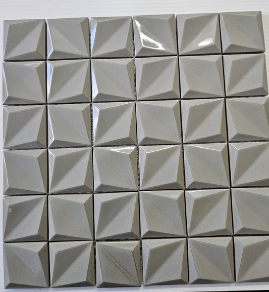 Off Shaped Squares Grey 306x306mm