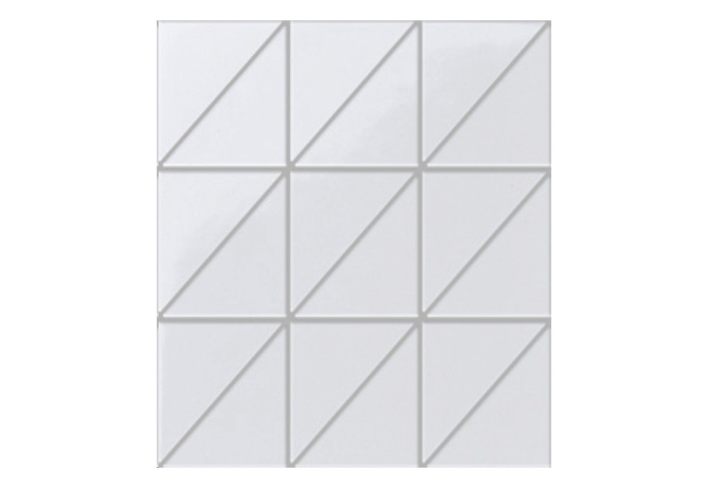 Porcelain Triangle/Squares White Glossy 278x278mm