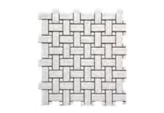 Basketweave White Matte/Glossy 300x300mm