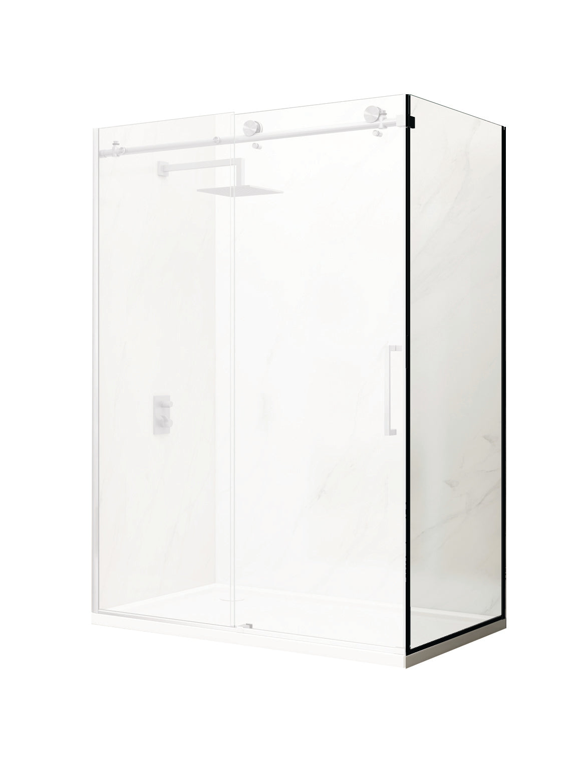 Side Panel W36 x H78 in. Round Tub