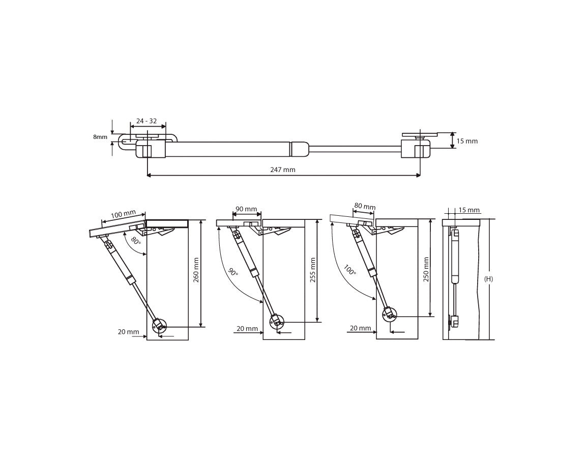 Extractable sliding shelves system blind corner anthracite