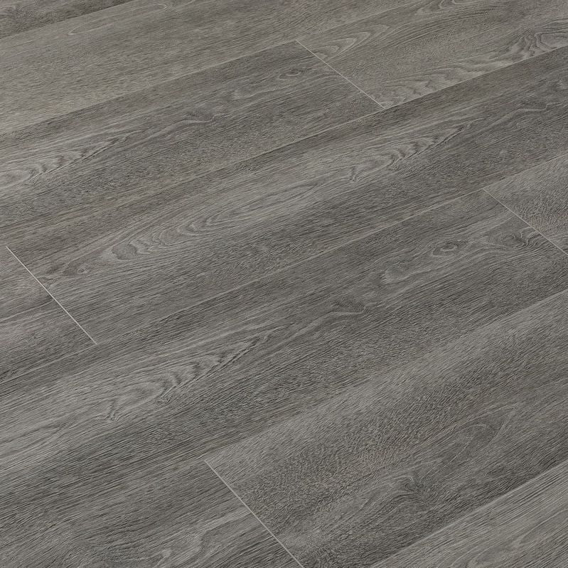 Planches de vinyle SPC de 6 mm 59,84 x 9,06 x 0,24 po Couleur Gris 30,10 pi2/boîte