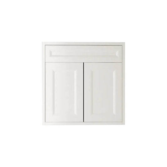 Shaker White Vanity 24 in. Suspended 2 Doors with Countertop